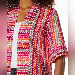 MULTIPLES KIMONO TOP SZXL PINK BEIGE TAN